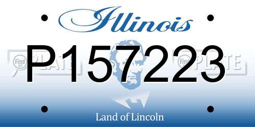 P157223 Illinois License Plate