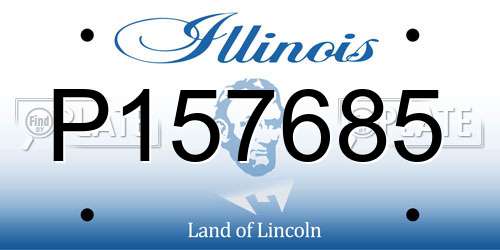 P157685 Illinois License Plate