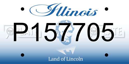 P157705 Illinois License Plate