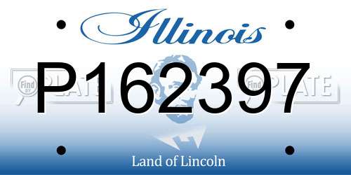 P162397 Illinois License Plate