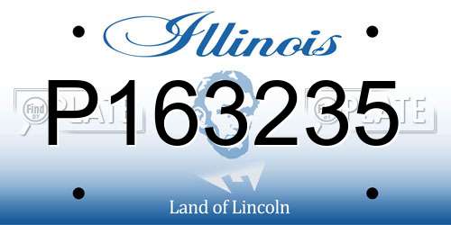 P163235 Illinois License Plate