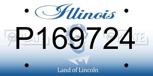 P169724 Illinois License Plate