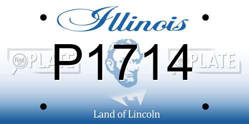 P1714 Illinois License Plate