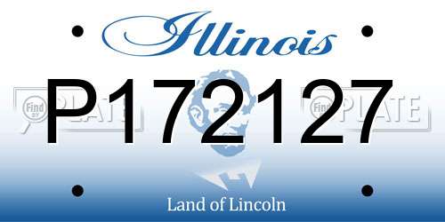 P172127 Illinois License Plate