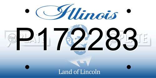 P172283 Illinois License Plate