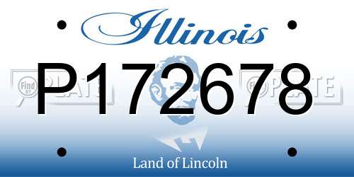 P172678 Illinois License Plate