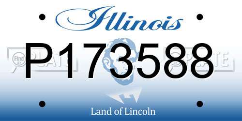 P173588 Illinois License Plate