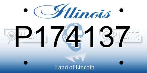P174137 Illinois License Plate