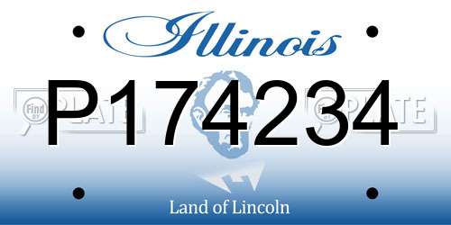 P174234 Illinois License Plate