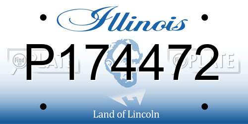 P174472 Illinois License Plate