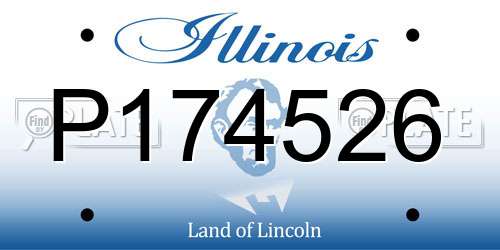 P174526 Illinois License Plate