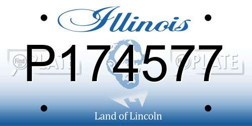 P174577 Illinois License Plate