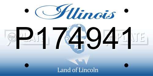 P174941 Illinois License Plate