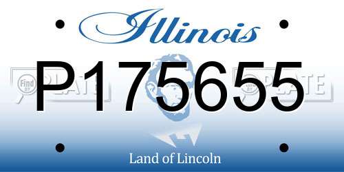 P175655 Illinois License Plate