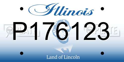 P176123 Illinois License Plate