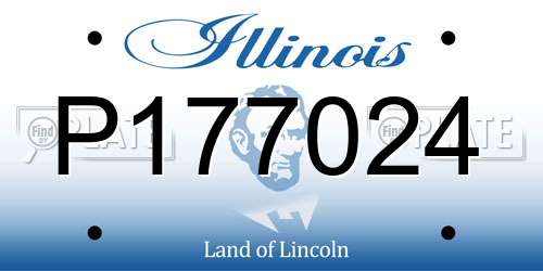 P177024 Illinois License Plate