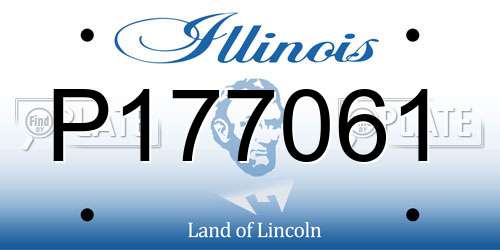 P177061 Illinois License Plate