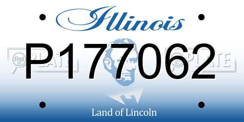 P177062 Illinois License Plate