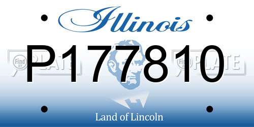 P177810 Illinois License Plate