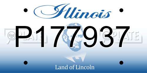 P177937 Illinois License Plate