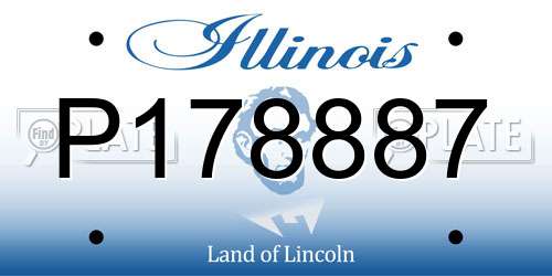 P178887 Illinois License Plate