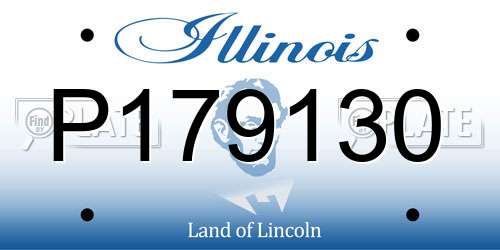 P179130 Illinois License Plate
