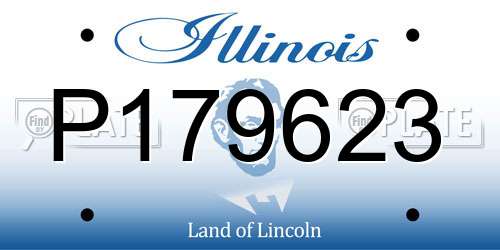 P179623 Illinois License Plate