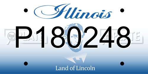 P180248 Illinois License Plate