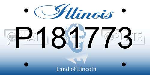 P181773 Illinois License Plate