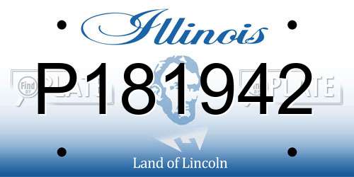 P181942 Illinois License Plate