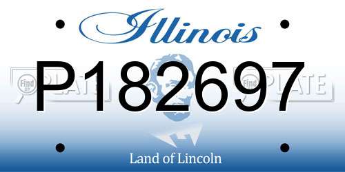 P182697 Illinois License Plate