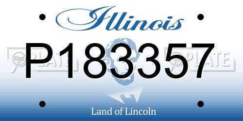 P183357 Illinois License Plate