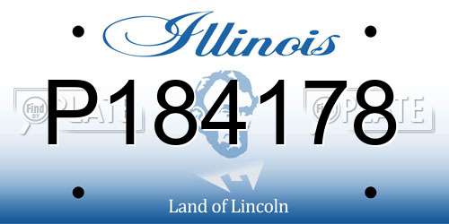 P184178 Illinois License Plate