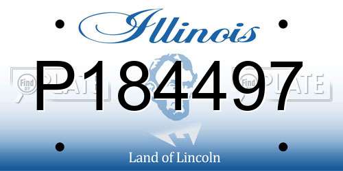 P184497 Illinois License Plate