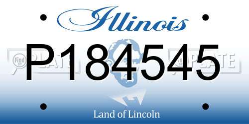 P184545 Illinois License Plate