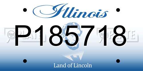 P185718 Illinois License Plate