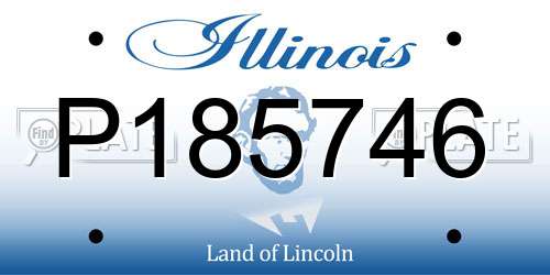 P185746 Illinois License Plate