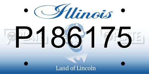 P186175 Illinois License Plate