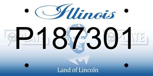 P187301 Illinois License Plate