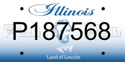 P187568 Illinois License Plate