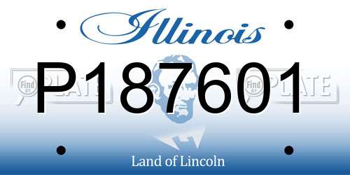 P187601 Illinois License Plate