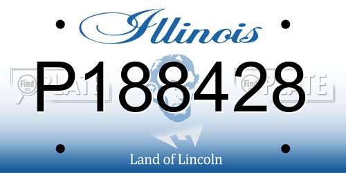P188428 Illinois License Plate