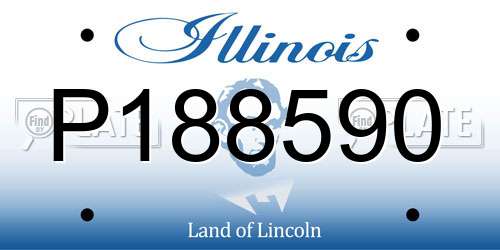P188590 Illinois License Plate
