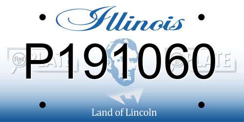 P191060 Illinois License Plate