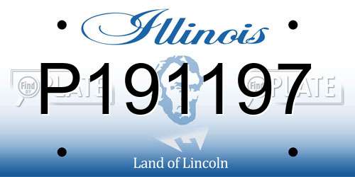 P191197 Illinois License Plate