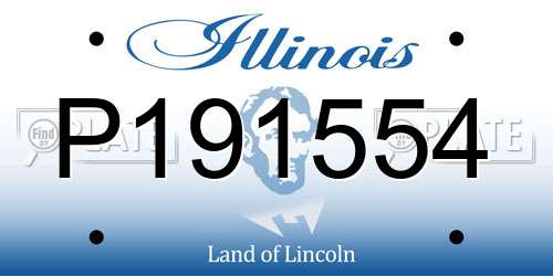 P191554 Illinois License Plate