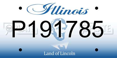 P191785 Illinois License Plate