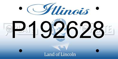 P192628 Illinois License Plate