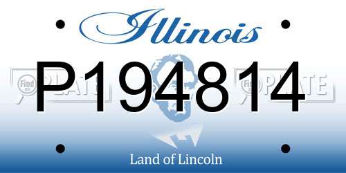P194814 Illinois License Plate