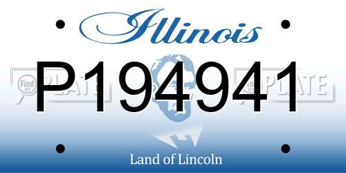 P194941 Illinois License Plate